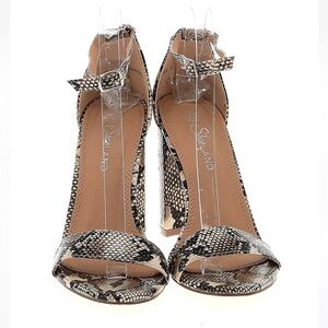 Shoe Land Women's Snakeskin Heels